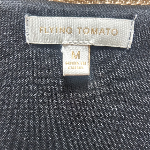 Flying Tomato Black and Gold Striped Bodysuit - Picture 3 of 8